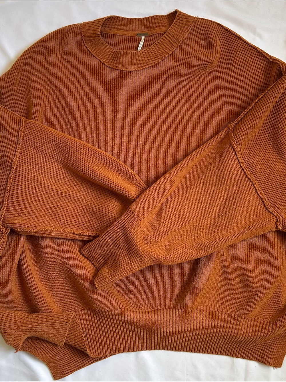 Free People oversized Sweater in Rust Orange